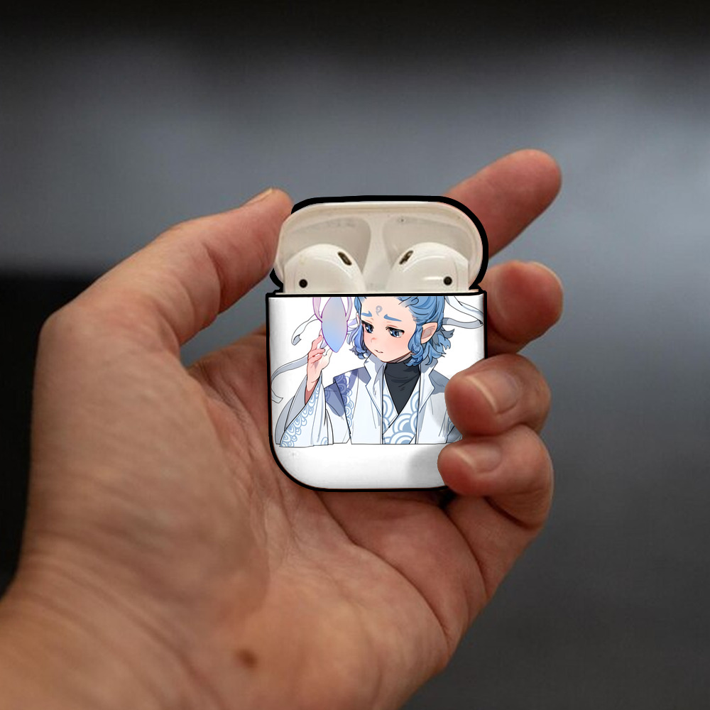 Ne Zha 2 ナタ 魔童の大暴れ AirPods 第2世代保護ケース ハードシェル ブラック 耐衝撃・防指紋・カラビナ付き