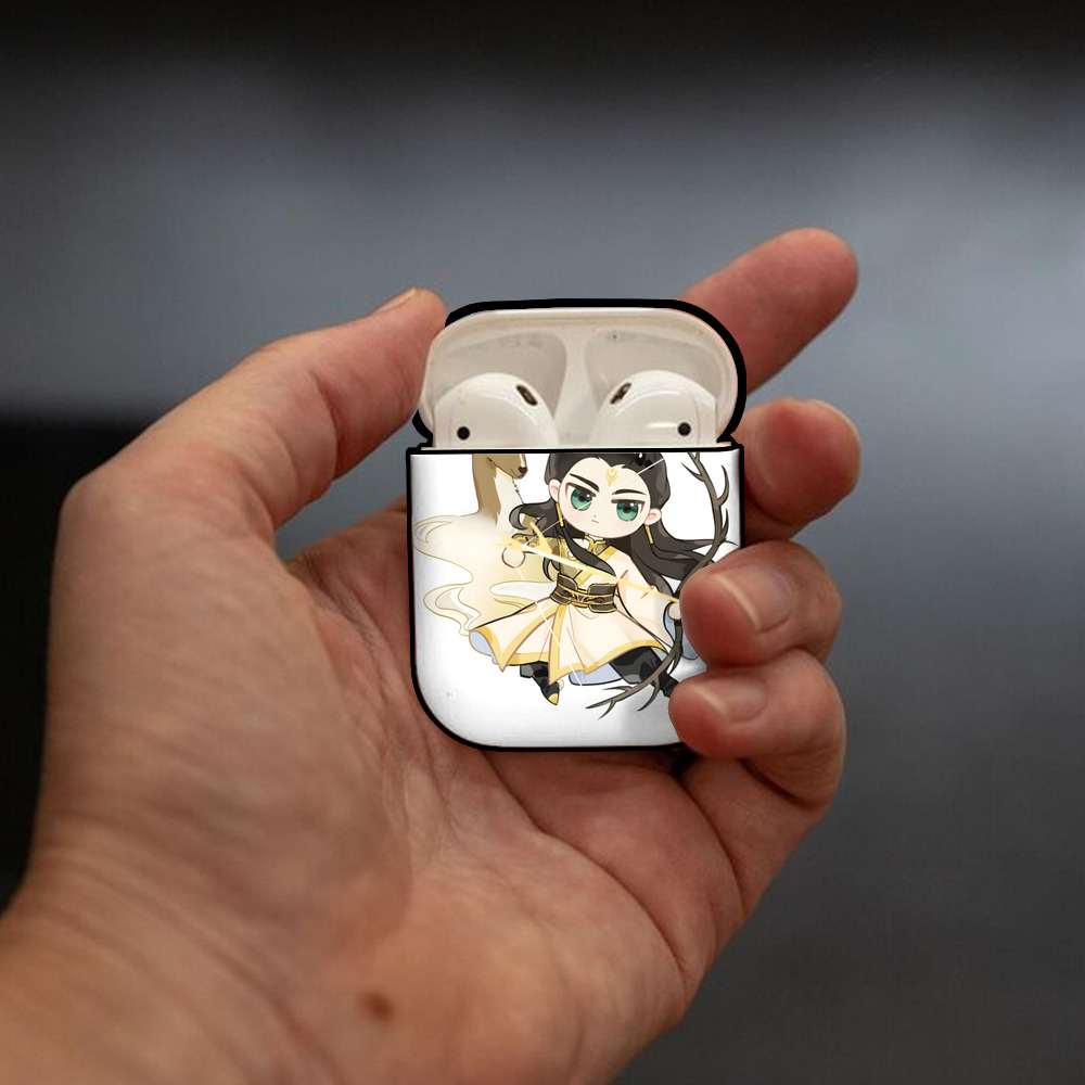 Ne Zha 2 ナタ 魔童の大暴れ AirPods 第2世代保護ケース ハードシェル ブラック 耐衝撃・防指紋・カラビナ付き