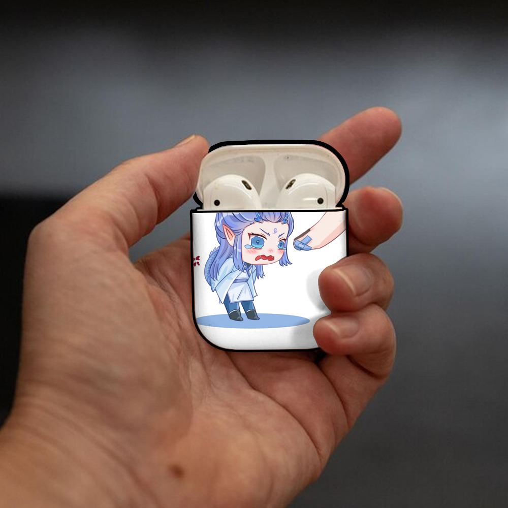 Ne Zha 2 ナタ 魔童の大暴れ AirPods 第2世代保護ケース ハードシェル ブラック 耐衝撃・防指紋・カラビナ付き