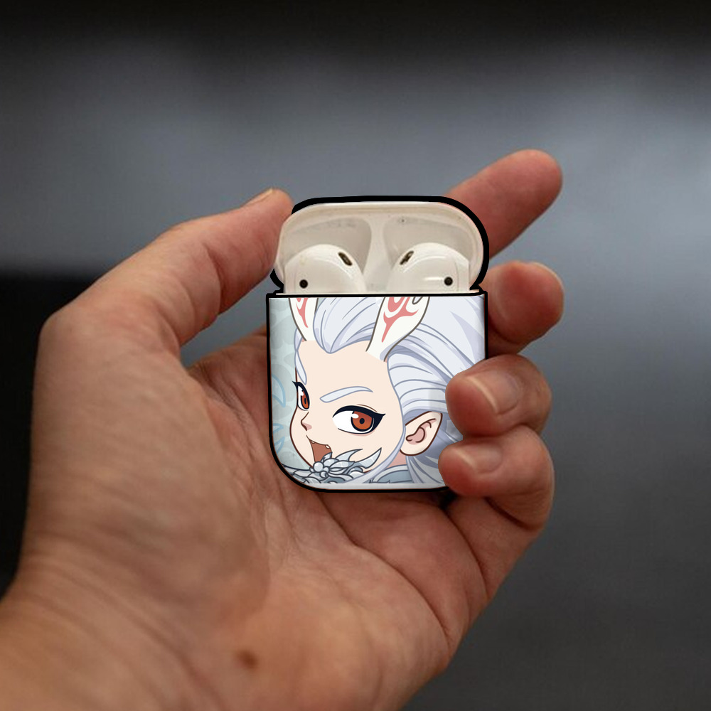 Ne Zha 2 ナタ 魔童の大暴れ AirPods 第2世代保護ケース ハードシェル ブラック 耐衝撃・防指紋・カラビナ付き