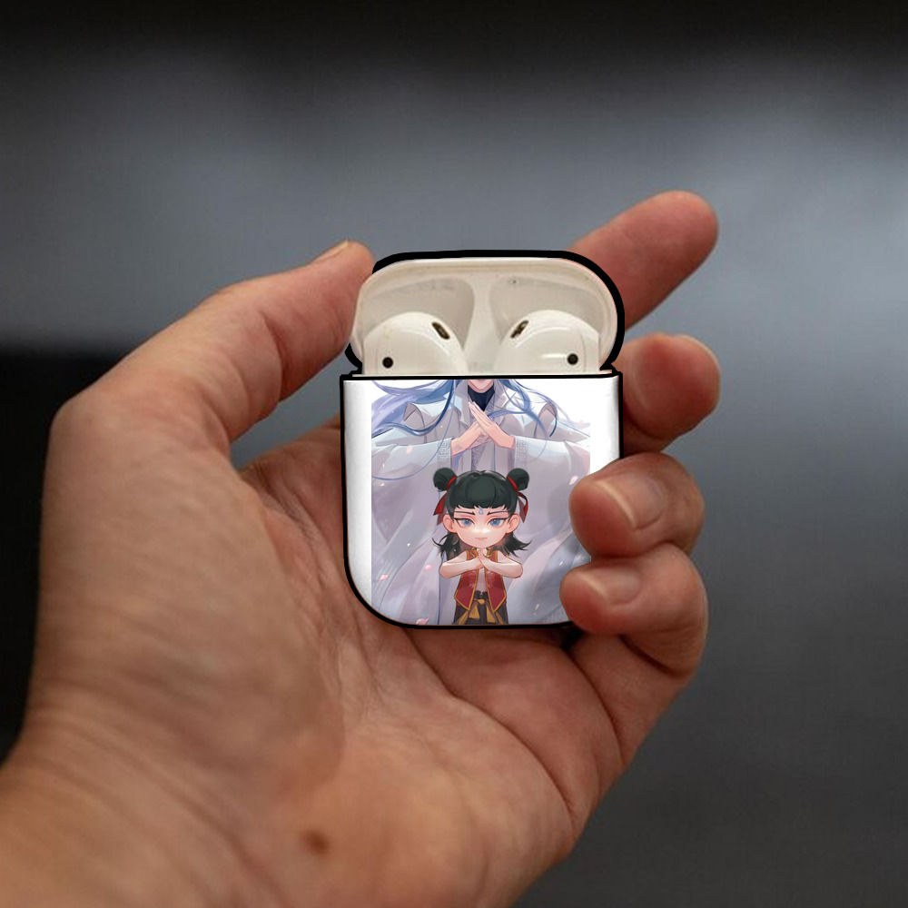 Ne Zha 2 ナタ 魔童の大暴れ AirPods 第2世代保護ケース ハードシェル ブラック 耐衝撃・防指紋・カラビナ付き