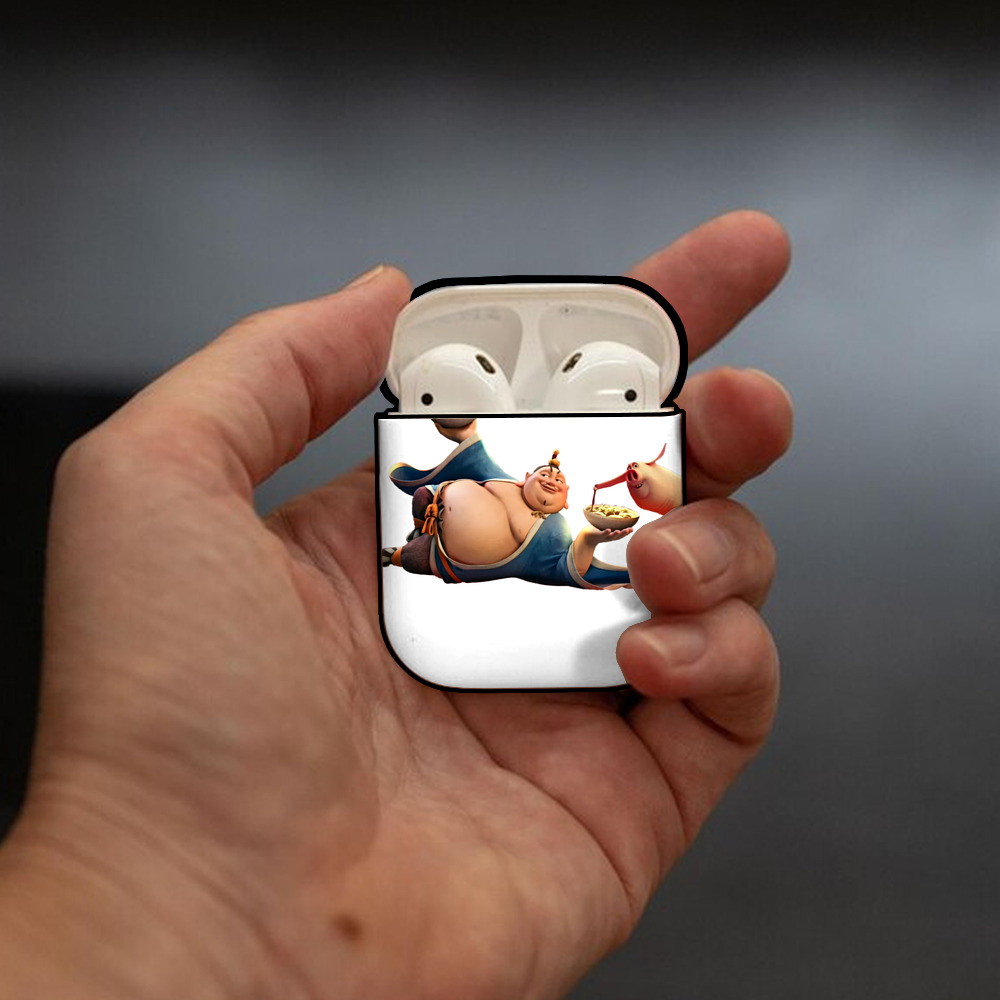 Ne Zha 2 ナタ 魔童の大暴れ AirPods 第2世代保護ケース ハードシェル ブラック 耐衝撃・防指紋・カラビナ付き