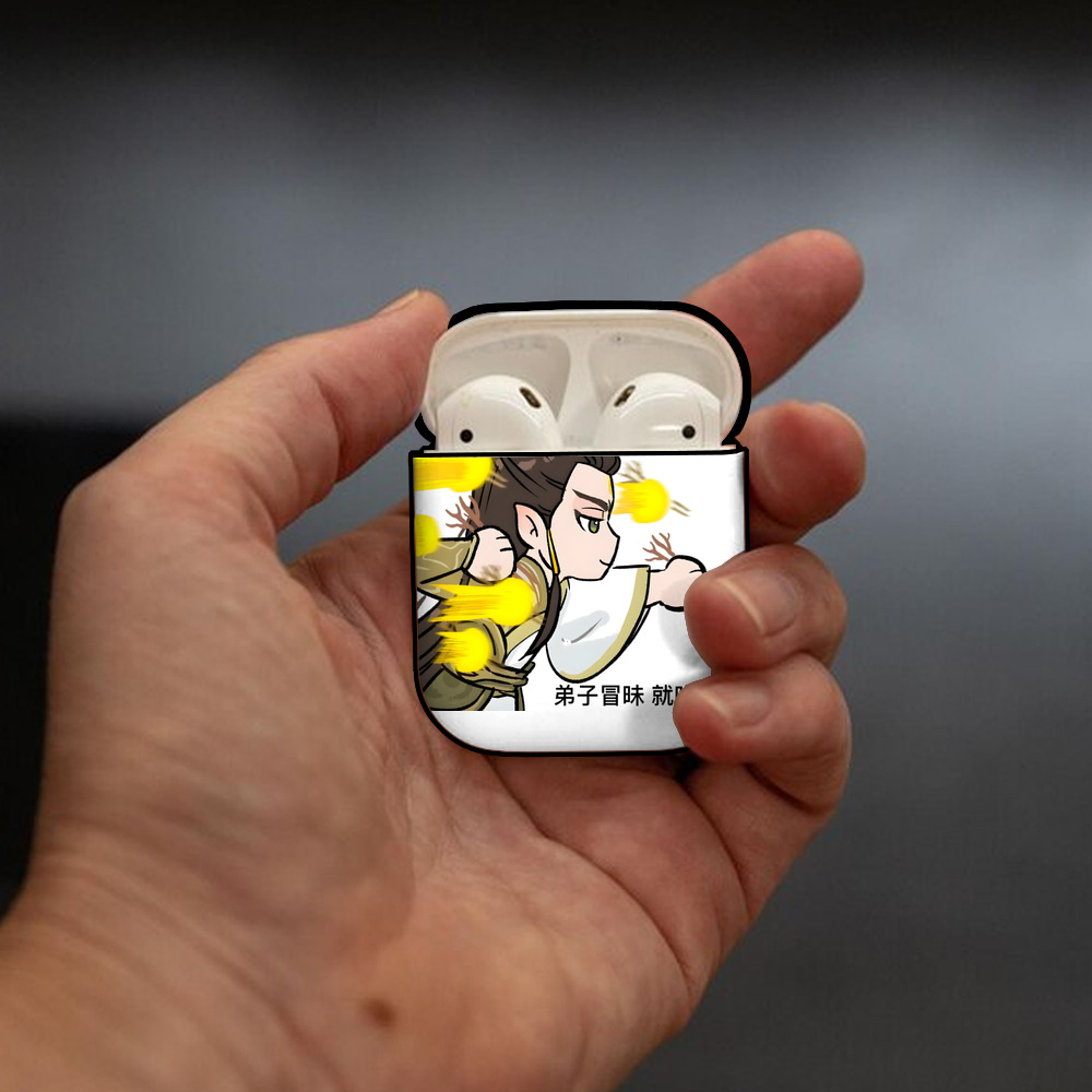 Ne Zha 2 ナタ 魔童の大暴れ AirPods 第2世代保護ケース ハードシェル ブラック 耐衝撃・防指紋・カラビナ付き