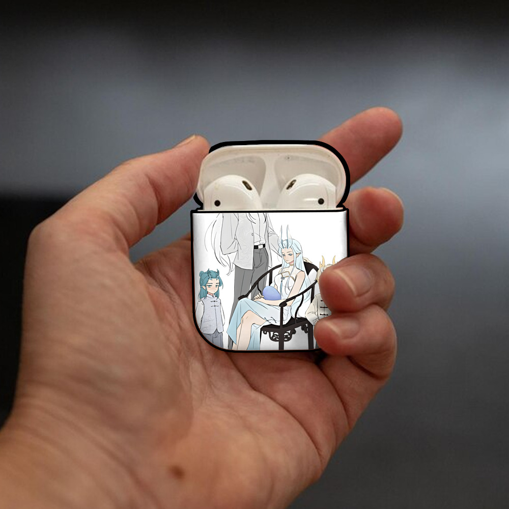 Ne Zha 2 ナタ 魔童の大暴れ AirPods 第2世代保護ケース ハードシェル ブラック 耐衝撃・防指紋・カラビナ付き
