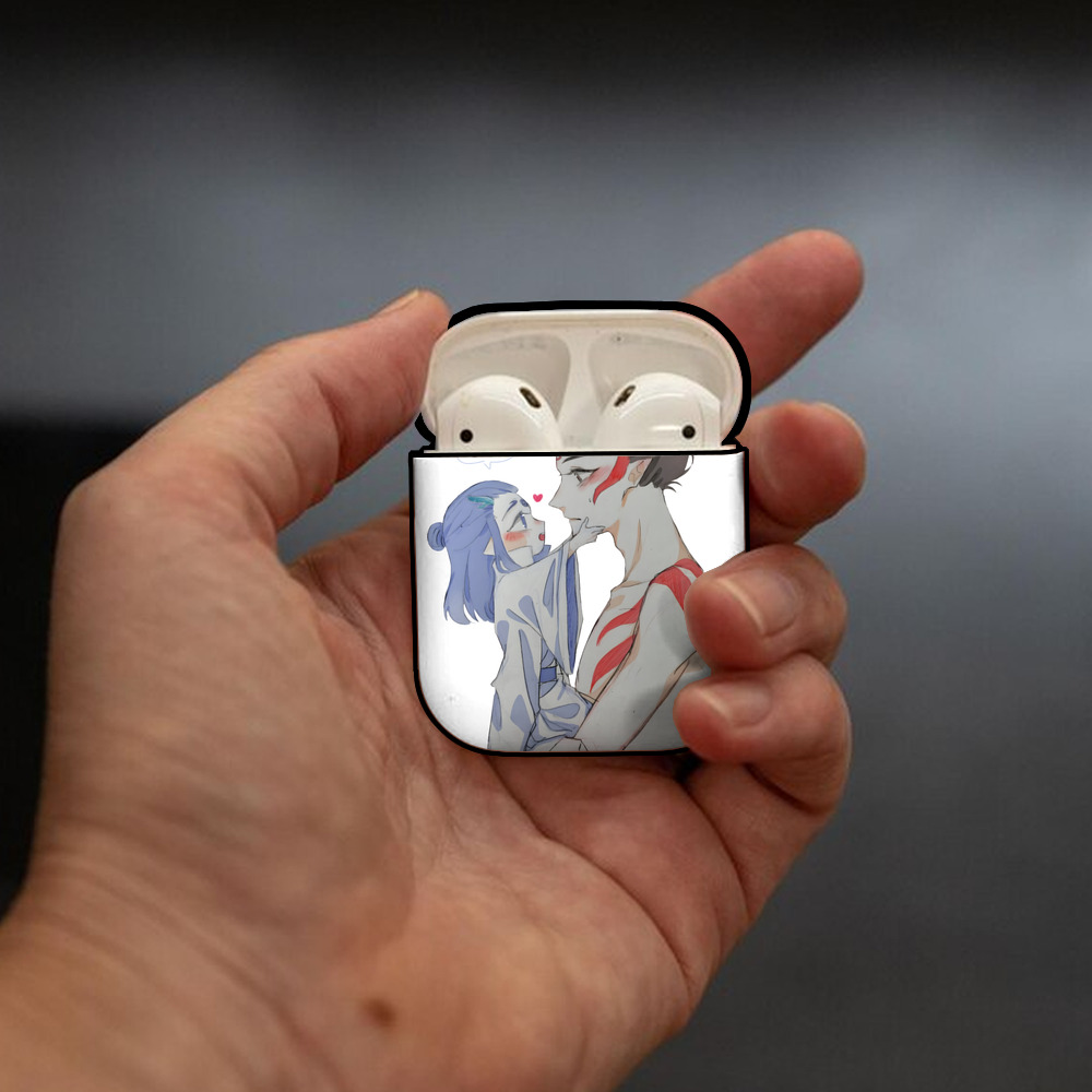 Ne Zha 2 ナタ 魔童の大暴れ AirPods 第2世代保護ケース ハードシェル ブラック 耐衝撃・防指紋・カラビナ付き
