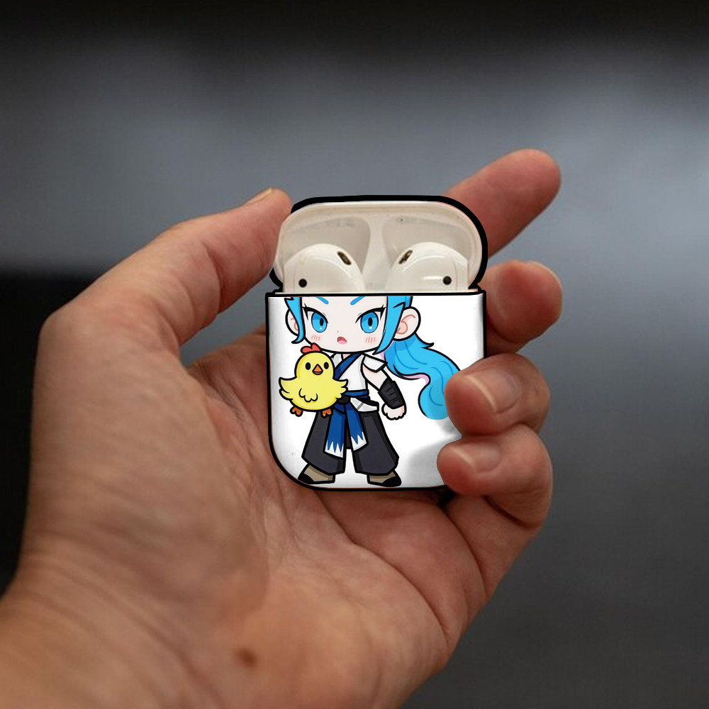 Ne Zha 2 ナタ 魔童の大暴れ AirPods 第2世代保護ケース ハードシェル ブラック 耐衝撃・防指紋・カラビナ付き