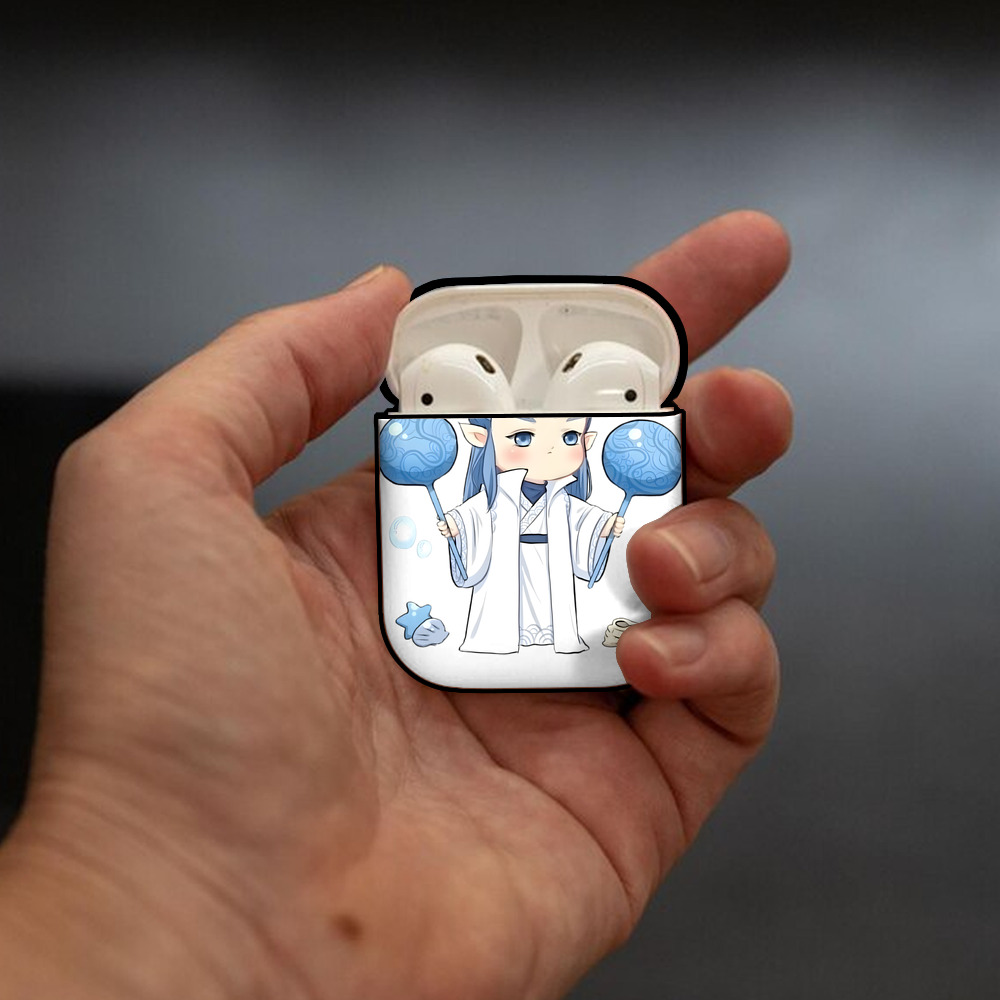 Ne Zha 2 ナタ 魔童の大暴れ AirPods 第2世代保護ケース ハードシェル ブラック 耐衝撃・防指紋・カラビナ付き