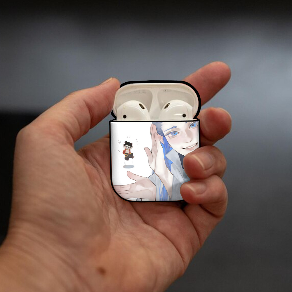 Ne Zha 2 ナタ 魔童の大暴れ AirPods 第2世代保護ケース ハードシェル ブラック 耐衝撃・防指紋・カラビナ付き