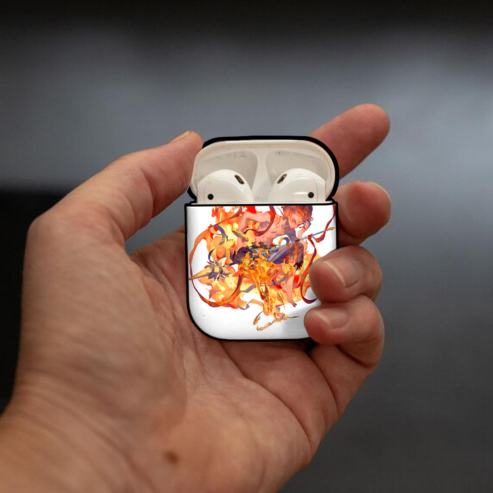Ne Zha 2 ナタ 魔童の大暴れ AirPods 第2世代保護ケース ハードシェル ブラック 耐衝撃・防指紋・カラビナ付き