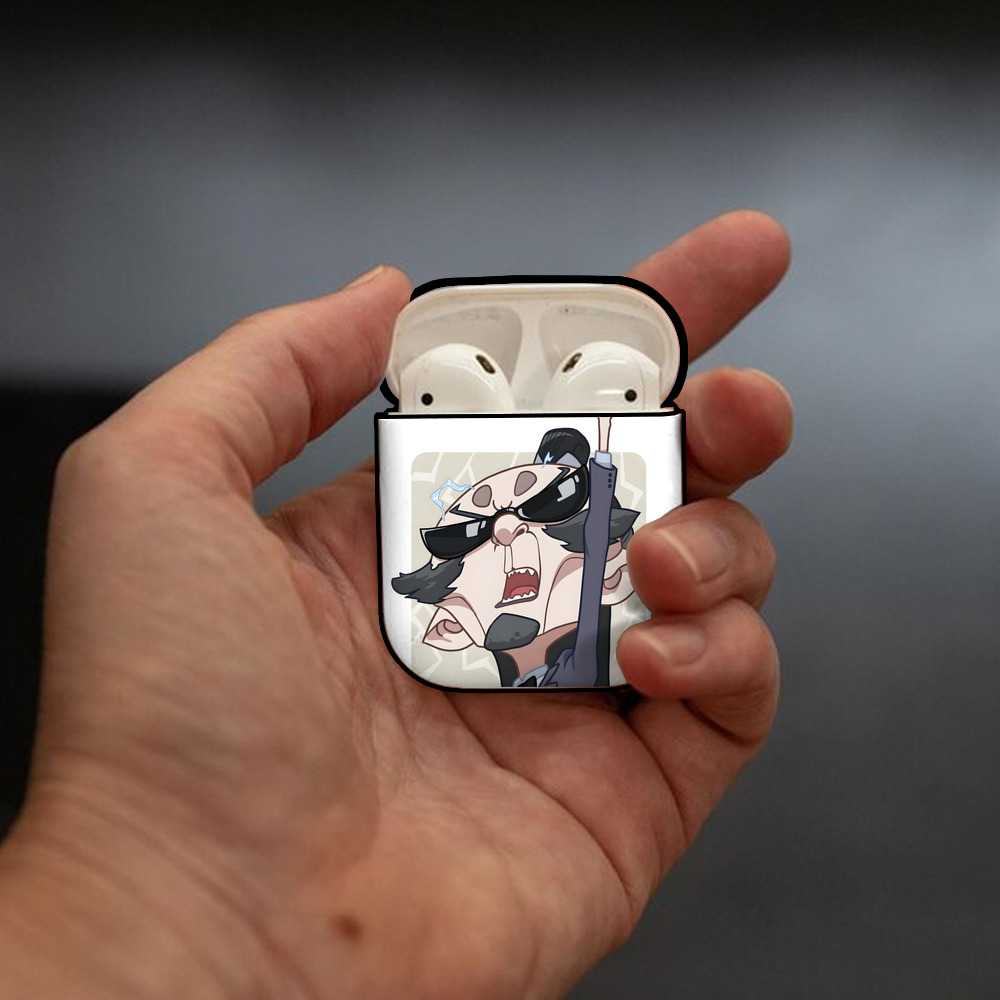 Ne Zha 2 ナタ 魔童の大暴れ AirPods 第2世代保護ケース ハードシェル ブラック 耐衝撃・防指紋・カラビナ付き