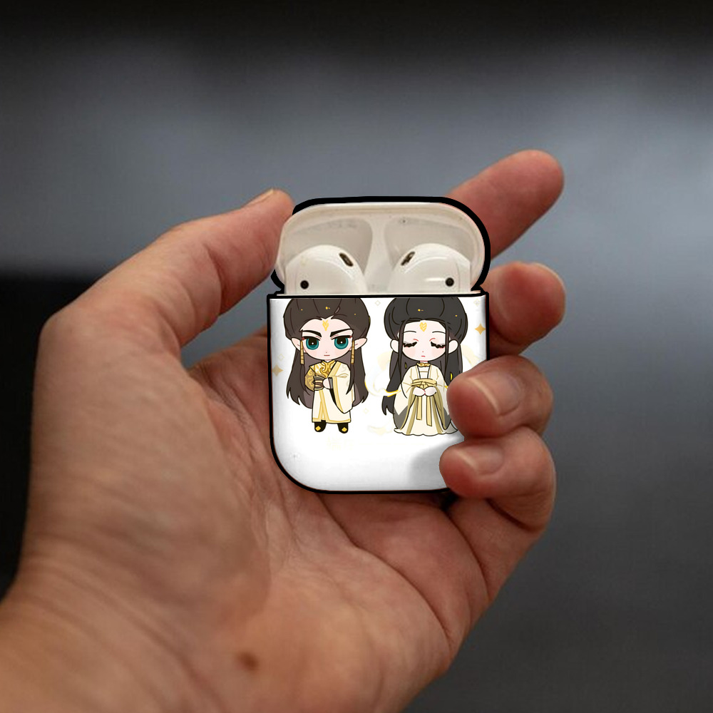Ne Zha 2 ナタ 魔童の大暴れ AirPods 第2世代保護ケース ハードシェル ブラック 耐衝撃・防指紋・カラビナ付き