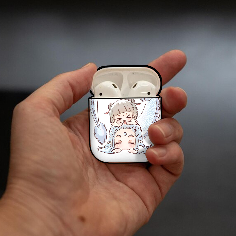 Ne Zha 2 ナタ 魔童の大暴れ AirPods 第2世代保護ケース ハードシェル ブラック 耐衝撃・防指紋・カラビナ付き