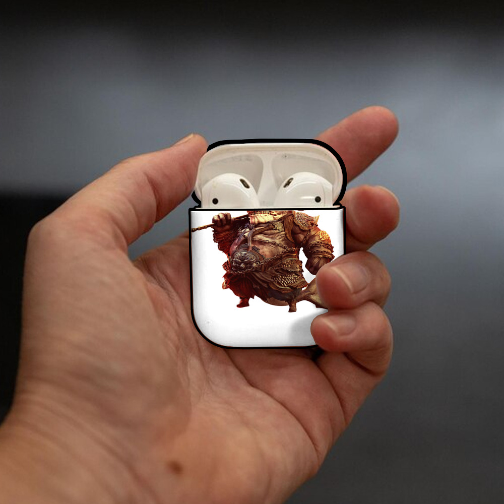 Ne Zha 2 ナタ 魔童の大暴れ AirPods 第2世代保護ケース ハードシェル ブラック 耐衝撃・防指紋・カラビナ付き