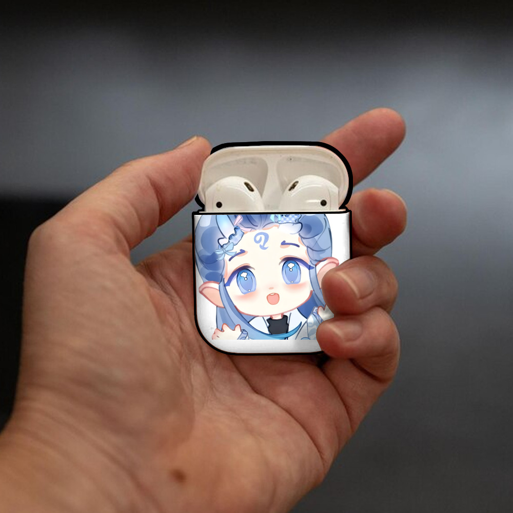 Ne Zha 2 ナタ 魔童の大暴れ AirPods 第2世代保護ケース ハードシェル ブラック 耐衝撃・防指紋・カラビナ付き