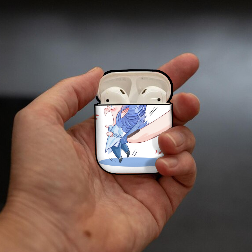 Ne Zha 2 ナタ 魔童の大暴れ AirPods 第2世代保護ケース ハードシェル ブラック 耐衝撃・防指紋・カラビナ付き