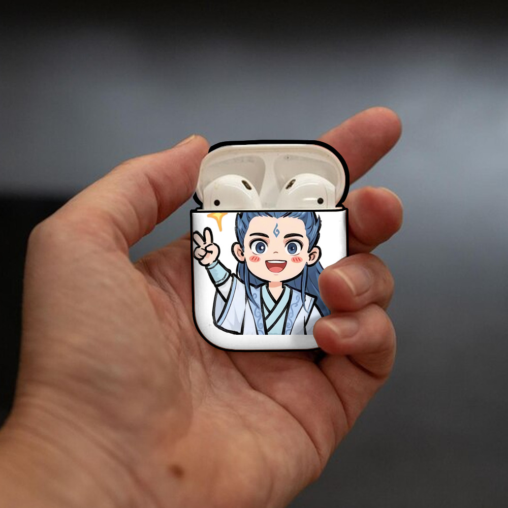 Ne Zha 2 ナタ 魔童の大暴れ AirPods 第2世代保護ケース ハードシェル ブラック 耐衝撃・防指紋・カラビナ付き