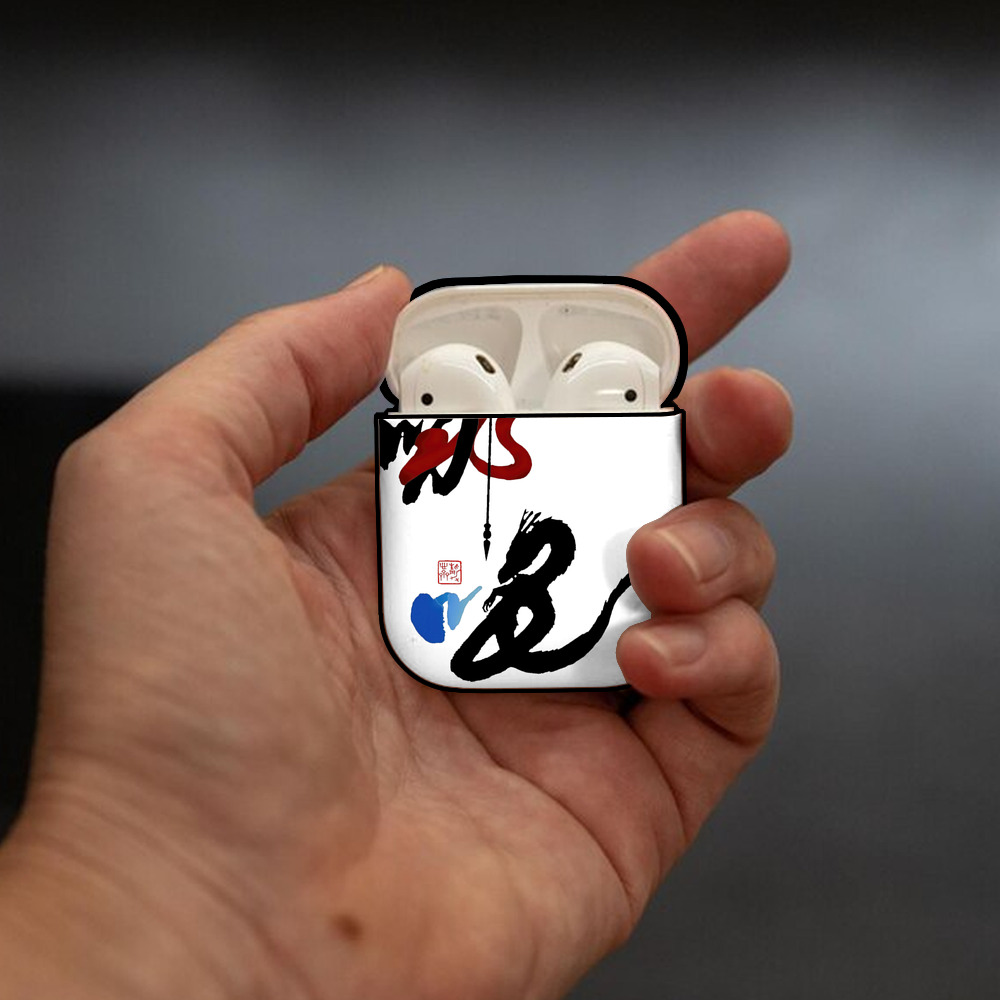 Ne Zha 2 ナタ 魔童の大暴れ AirPods 第2世代保護ケース ハードシェル ブラック 耐衝撃・防指紋・カラビナ付き