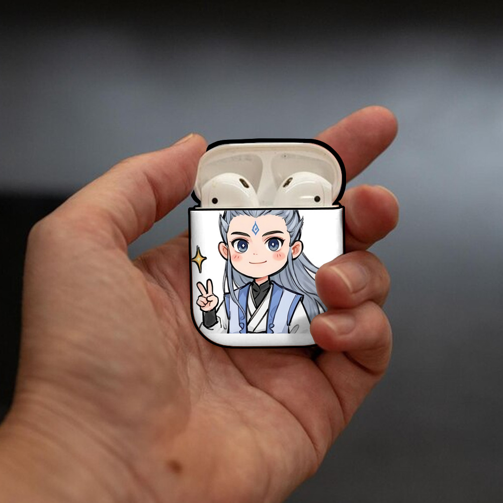 Ne Zha 2 ナタ 魔童の大暴れ AirPods 第2世代保護ケース ハードシェル ブラック 耐衝撃・防指紋・カラビナ付き