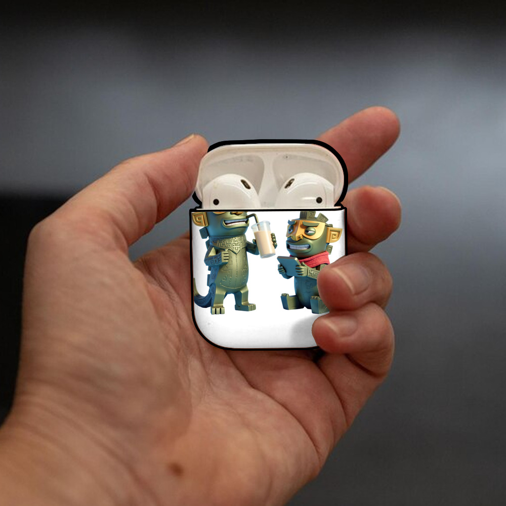 Ne Zha 2 ナタ 魔童の大暴れ AirPods 第2世代保護ケース ハードシェル ブラック 耐衝撃・防指紋・カラビナ付き