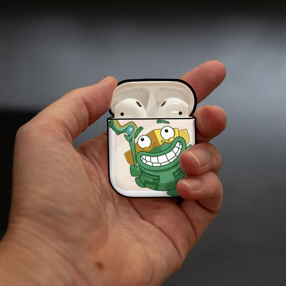 Ne Zha 2 ナタ 魔童の大暴れ AirPods 第2世代保護ケース ハードシェル ブラック 耐衝撃・防指紋・カラビナ付き