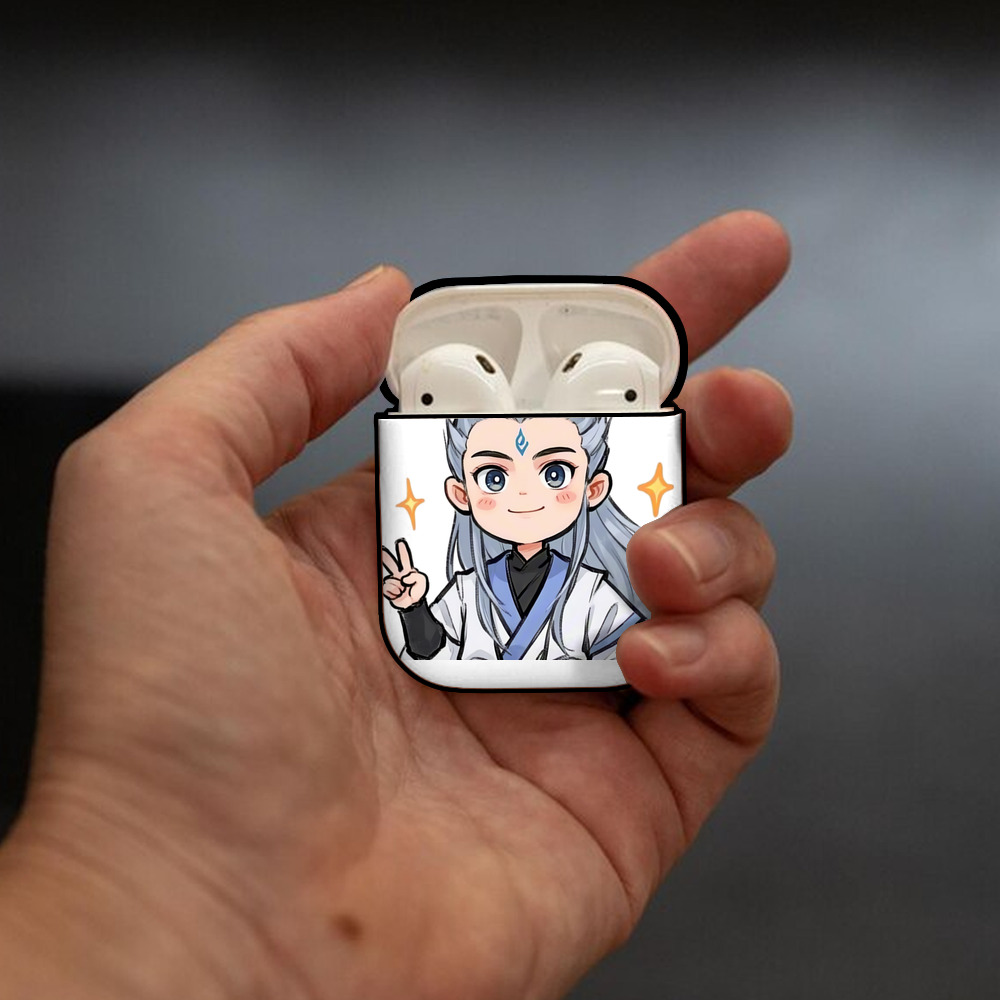 Ne Zha 2 ナタ 魔童の大暴れ AirPods 第2世代保護ケース ハードシェル ブラック 耐衝撃・防指紋・カラビナ付き