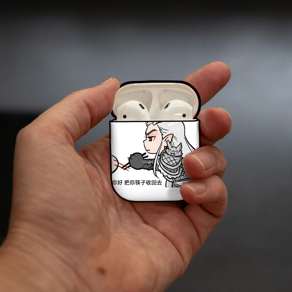 Ne Zha 2 ナタ 魔童の大暴れ AirPods 第2世代保護ケース ハードシェル ブラック 耐衝撃・防指紋・カラビナ付き