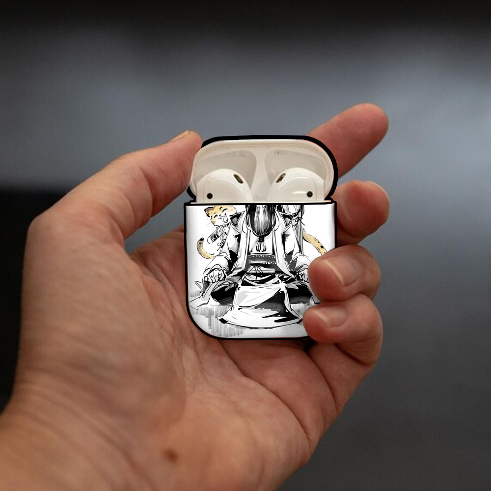 Ne Zha 2 ナタ 魔童の大暴れ AirPods 第2世代保護ケース ハードシェル ブラック 耐衝撃・防指紋・カラビナ付き