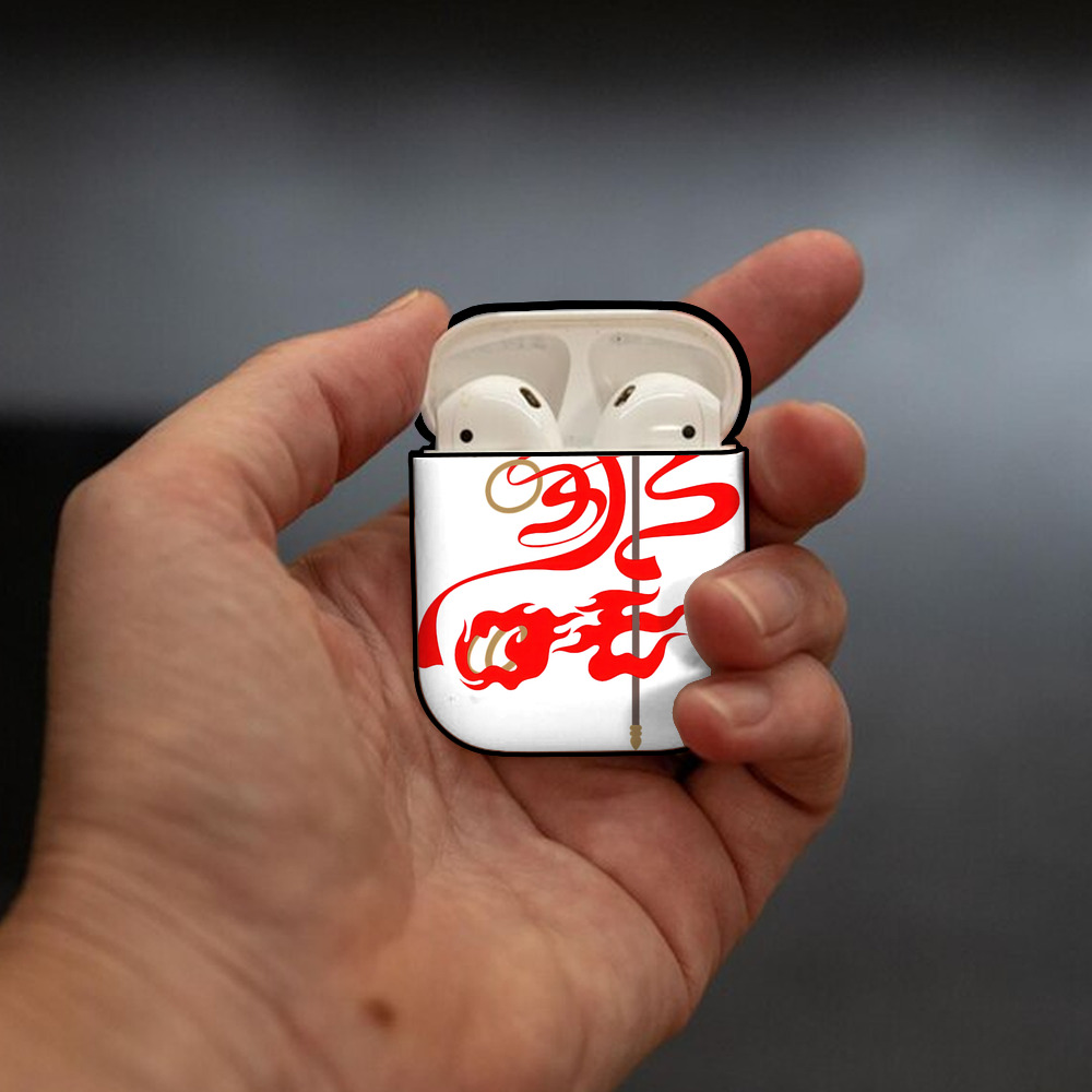 Ne Zha 2 ナタ 魔童の大暴れ AirPods 第2世代保護ケース ハードシェル ブラック 耐衝撃・防指紋・カラビナ付き