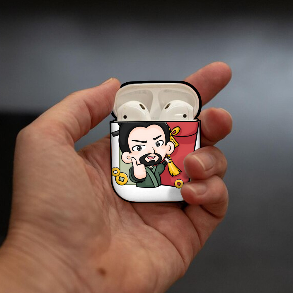 Ne Zha 2 ナタ 魔童の大暴れ AirPods 第2世代保護ケース ハードシェル ブラック 耐衝撃・防指紋・カラビナ付き