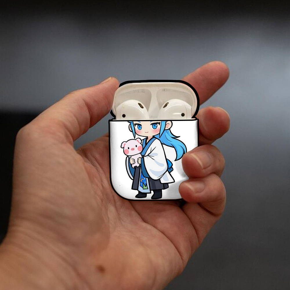 Ne Zha 2 ナタ 魔童の大暴れ AirPods 第2世代保護ケース ハードシェル ブラック 耐衝撃・防指紋・カラビナ付き