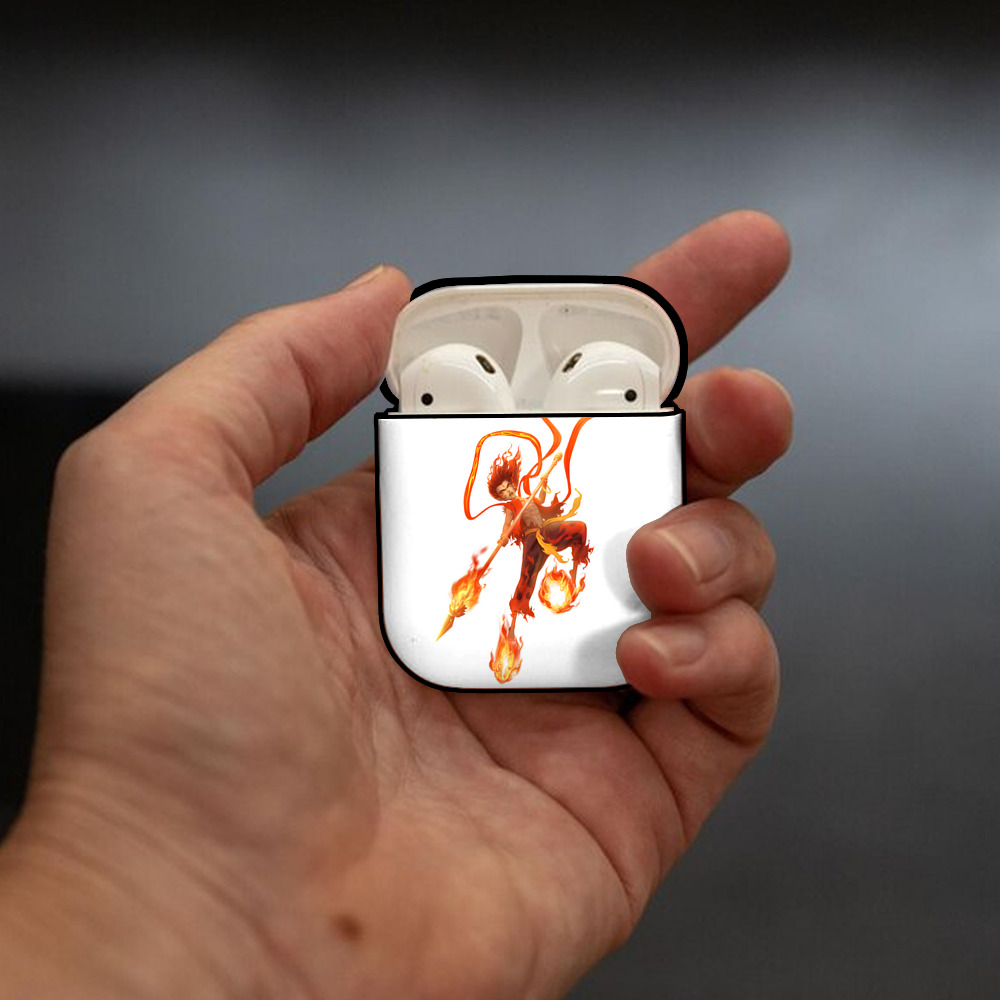 Ne Zha 2 ナタ 魔童の大暴れ AirPods 第2世代保護ケース ハードシェル ブラック 耐衝撃・防指紋・カラビナ付き