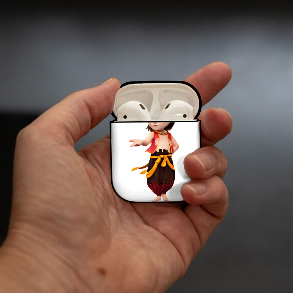 Ne Zha 2 ナタ 魔童の大暴れ AirPods 第2世代保護ケース ハードシェル ブラック 耐衝撃・防指紋・カラビナ付き