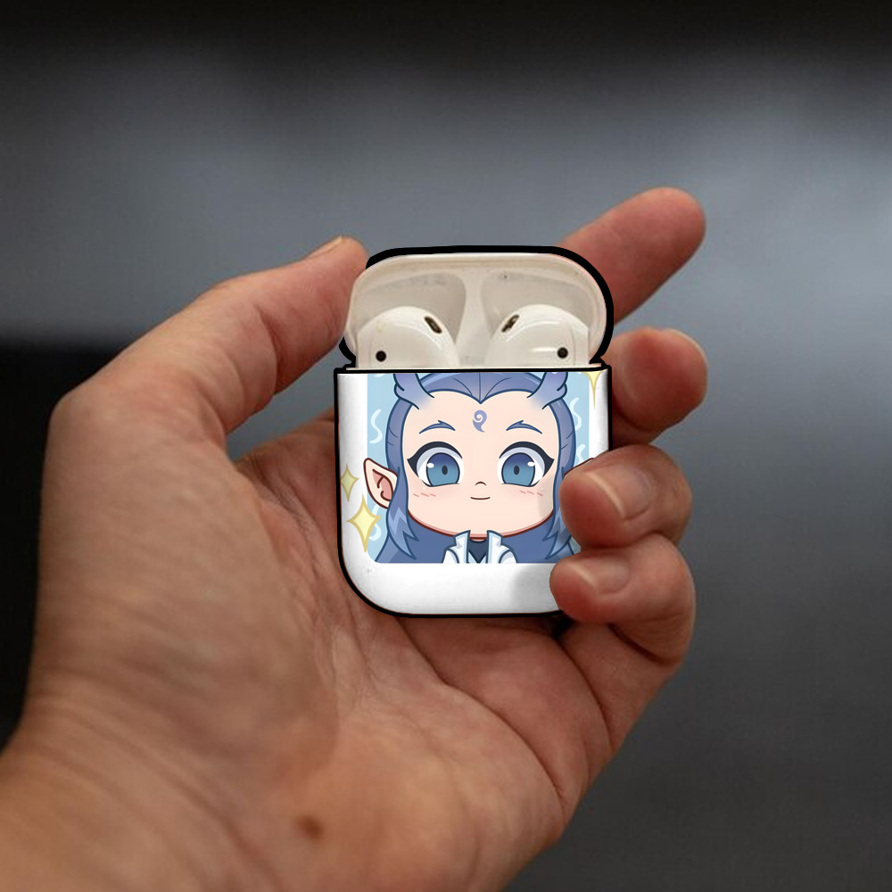Ne Zha 2 ナタ 魔童の大暴れ AirPods 第2世代保護ケース ハードシェル ブラック 耐衝撃・防指紋・カラビナ付き