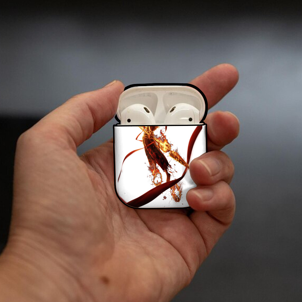 Ne Zha 2 ナタ 魔童の大暴れ AirPods 第2世代保護ケース ハードシェル ブラック 耐衝撃・防指紋・カラビナ付き