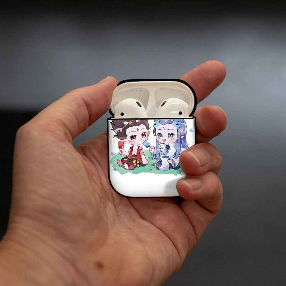 Ne Zha 2 ナタ 魔童の大暴れ AirPods 第2世代保護ケース ハードシェル ブラック 耐衝撃・防指紋・カラビナ付き