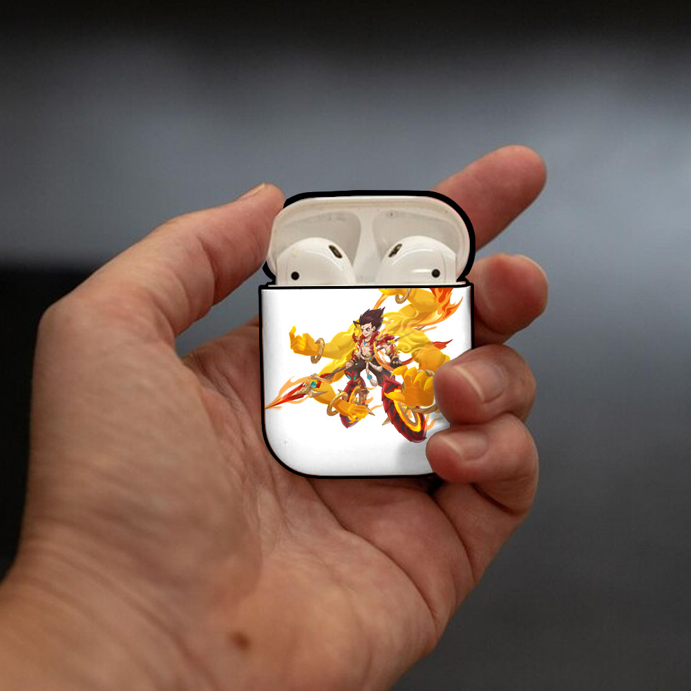 Ne Zha 2 ナタ 魔童の大暴れ AirPods 第2世代保護ケース ハードシェル ブラック 耐衝撃・防指紋・カラビナ付き