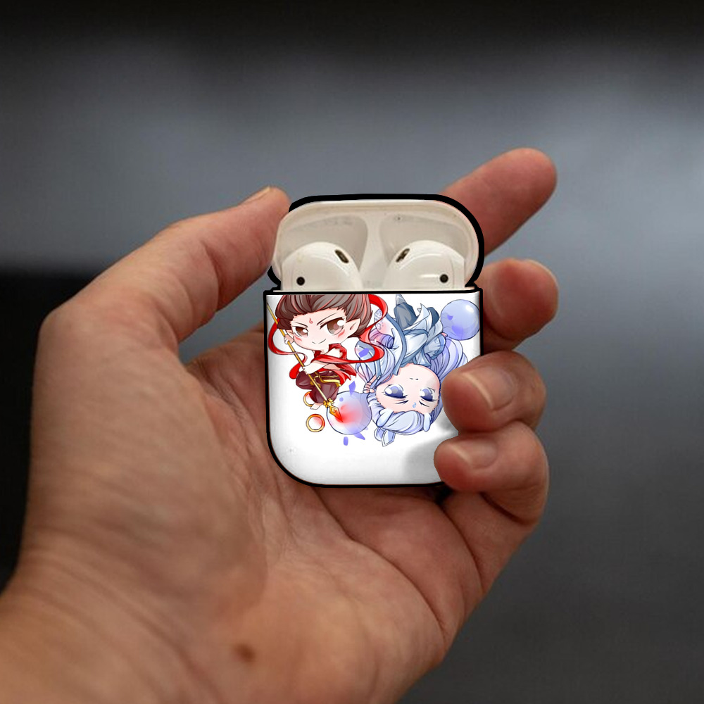 Ne Zha 2 ナタ 魔童の大暴れ AirPods 第2世代保護ケース ハードシェル ブラック 耐衝撃・防指紋・カラビナ付き