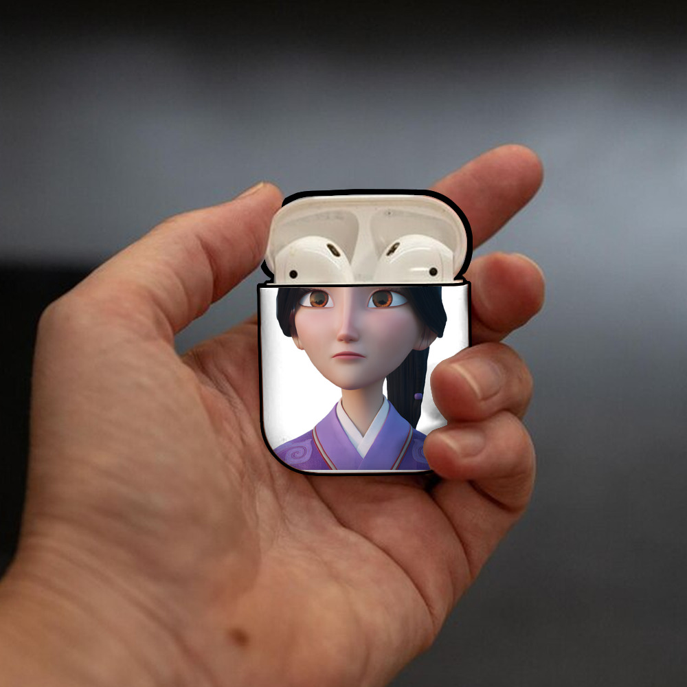 Ne Zha 2 ナタ 魔童の大暴れ AirPods 第2世代保護ケース ハードシェル ブラック 耐衝撃・防指紋・カラビナ付き