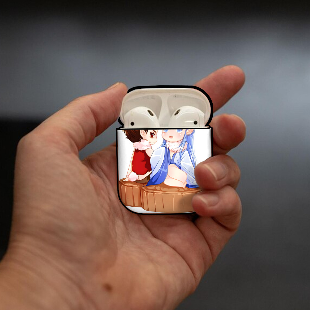 Ne Zha 2 ナタ 魔童の大暴れ AirPods 第2世代保護ケース ハードシェル ブラック 耐衝撃・防指紋・カラビナ付き
