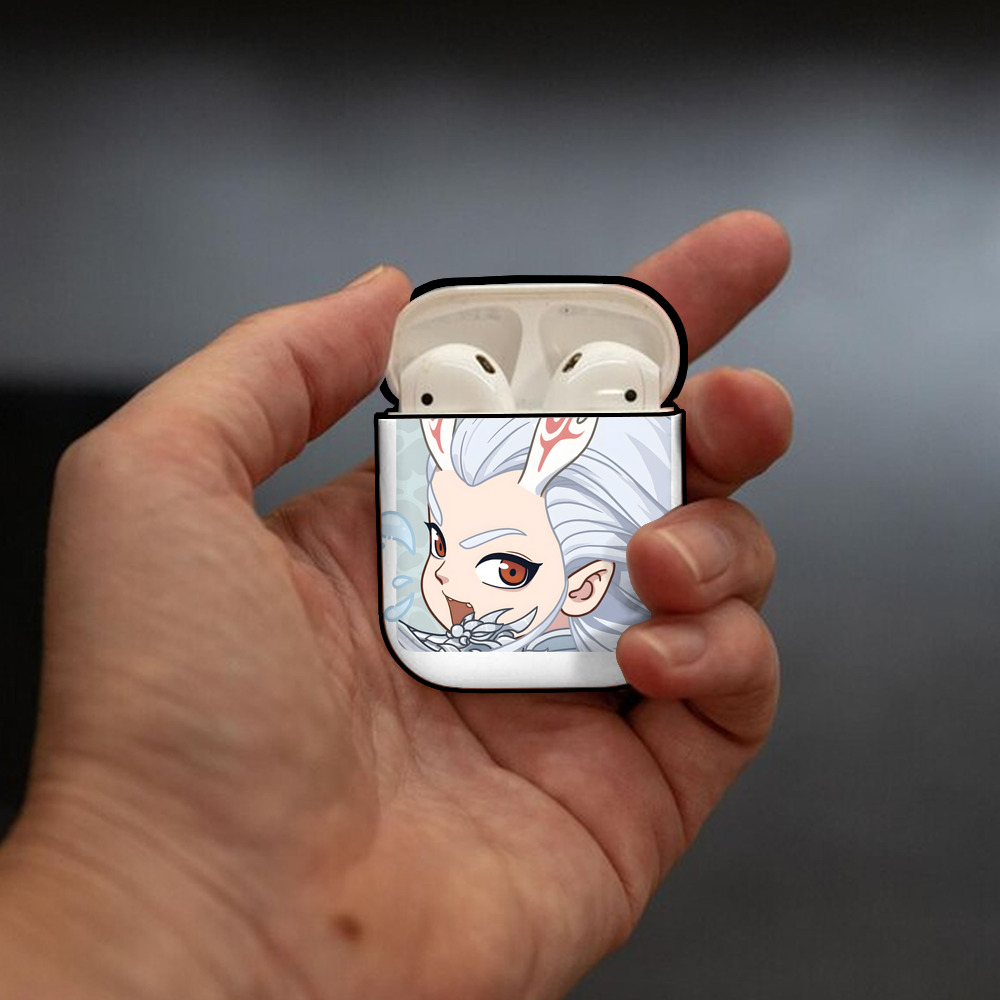 Ne Zha 2 ナタ 魔童の大暴れ AirPods 第2世代保護ケース ハードシェル ブラック 耐衝撃・防指紋・カラビナ付き