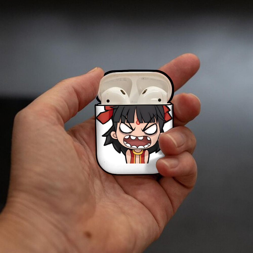 Ne Zha 2 ナタ 魔童の大暴れ AirPods 第2世代保護ケース ハードシェル ブラック 耐衝撃・防指紋・カラビナ付き