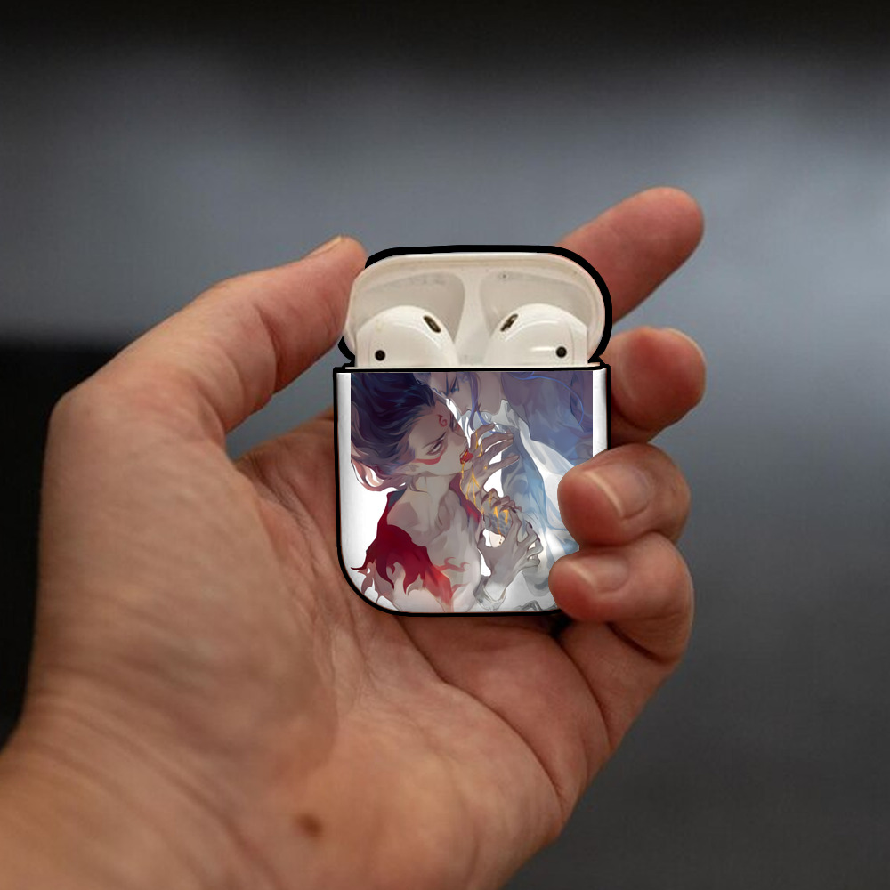 Ne Zha 2 ナタ 魔童の大暴れ AirPods 第2世代保護ケース ハードシェル ブラック 耐衝撃・防指紋・カラビナ付き