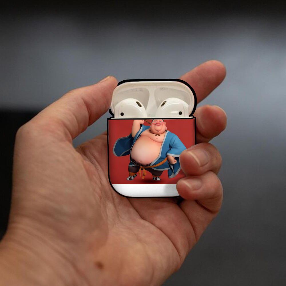 Ne Zha 2 ナタ 魔童の大暴れ AirPods 第2世代保護ケース ハードシェル ブラック 耐衝撃・防指紋・カラビナ付き