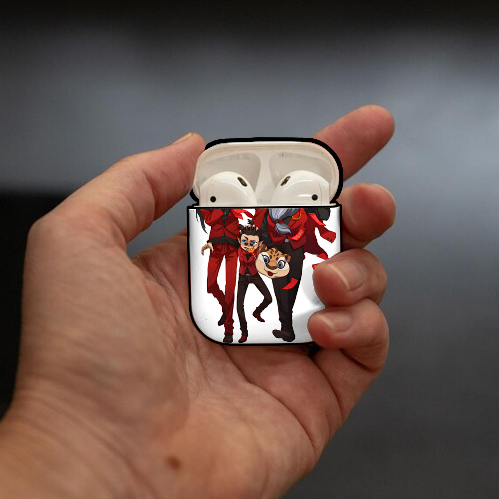 Ne Zha 2 ナタ 魔童の大暴れ AirPods 第2世代保護ケース ハードシェル ブラック 耐衝撃・防指紋・カラビナ付き