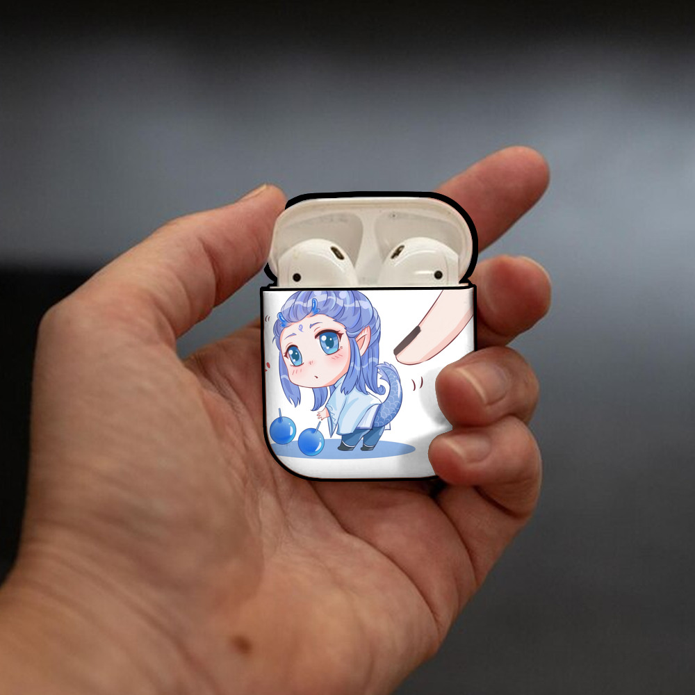 Ne Zha 2 ナタ 魔童の大暴れ AirPods 第2世代保護ケース ハードシェル ブラック 耐衝撃・防指紋・カラビナ付き