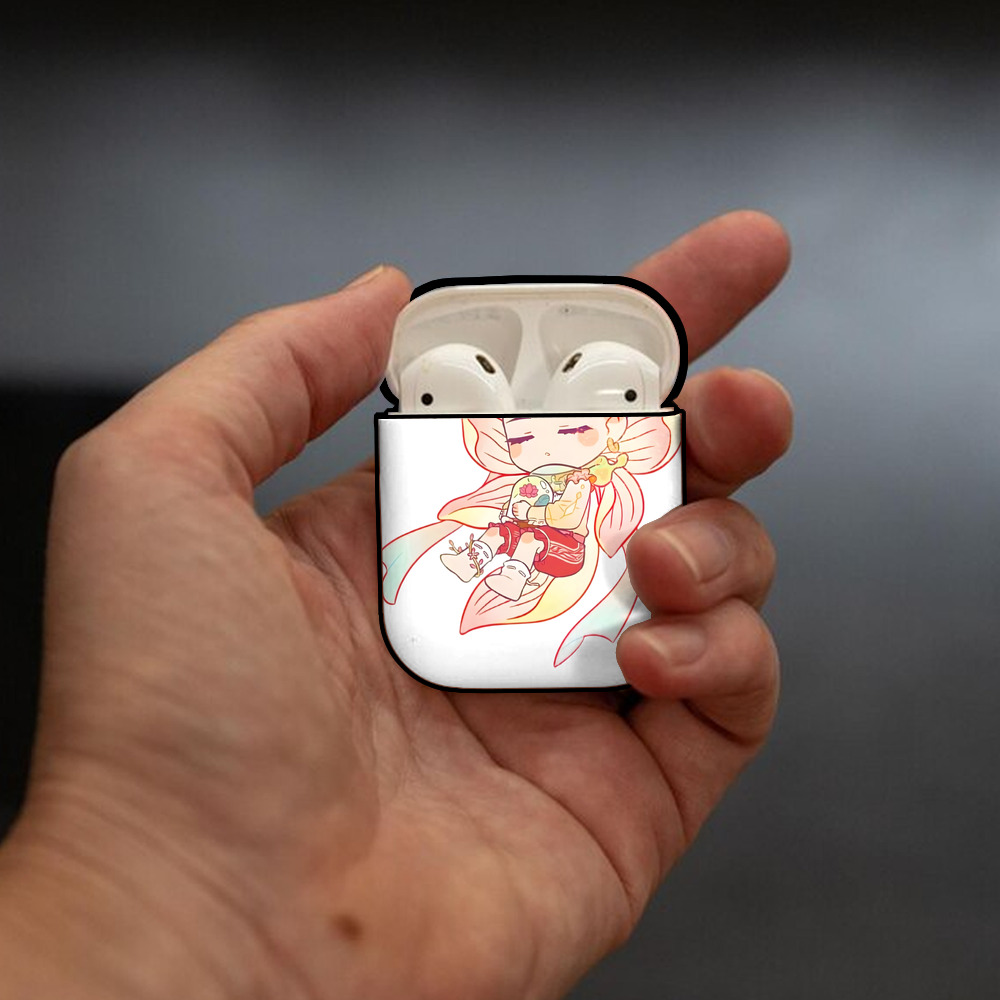 Ne Zha 2 ナタ 魔童の大暴れ AirPods 第2世代保護ケース ハードシェル ブラック 耐衝撃・防指紋・カラビナ付き