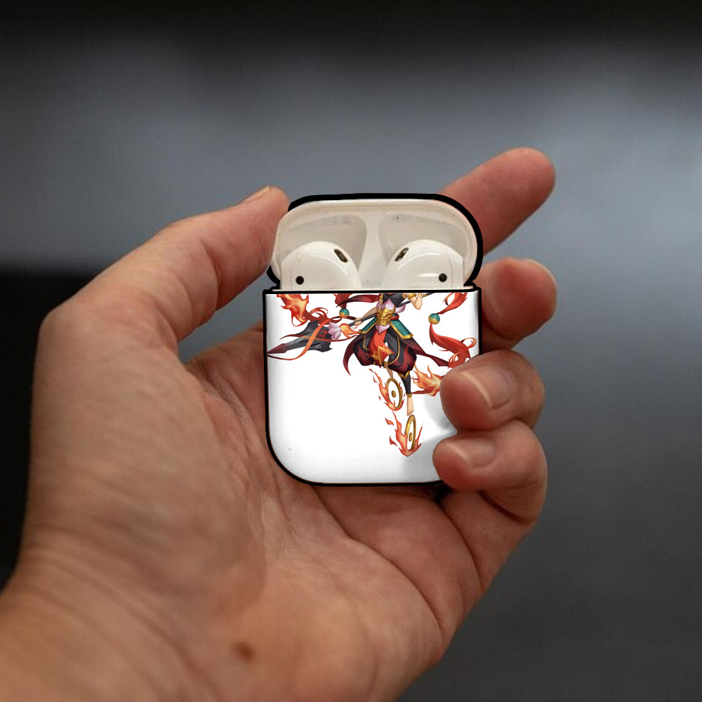 Ne Zha 2 ナタ 魔童の大暴れ AirPods 第2世代保護ケース ハードシェル ブラック 耐衝撃・防指紋・カラビナ付き