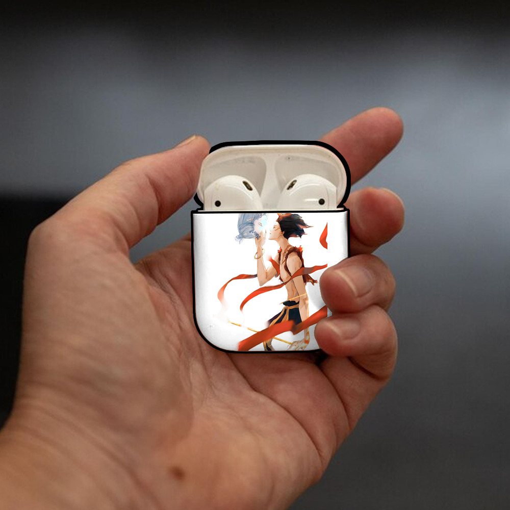 Ne Zha 2 ナタ 魔童の大暴れ AirPods 第2世代保護ケース ハードシェル ブラック 耐衝撃・防指紋・カラビナ付き