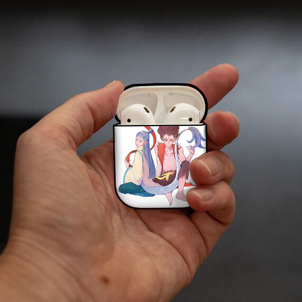 Ne Zha 2 ナタ 魔童の大暴れ AirPods 第2世代保護ケース ハードシェル ブラック 耐衝撃・防指紋・カラビナ付き