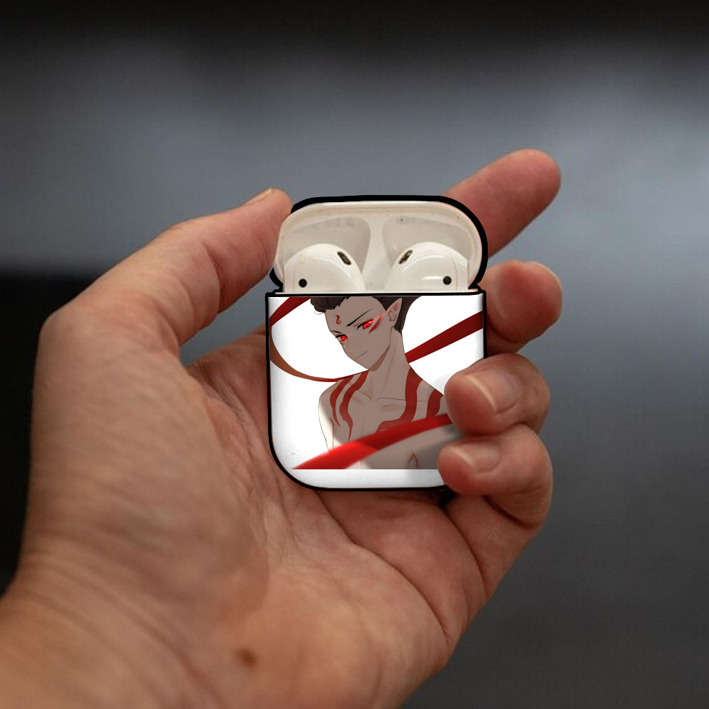 Ne Zha 2 ナタ 魔童の大暴れ AirPods 第2世代保護ケース ハードシェル ブラック 耐衝撃・防指紋・カラビナ付き